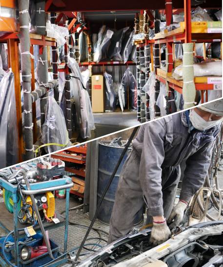 自動車リサイクル事業者として、本業による取組み